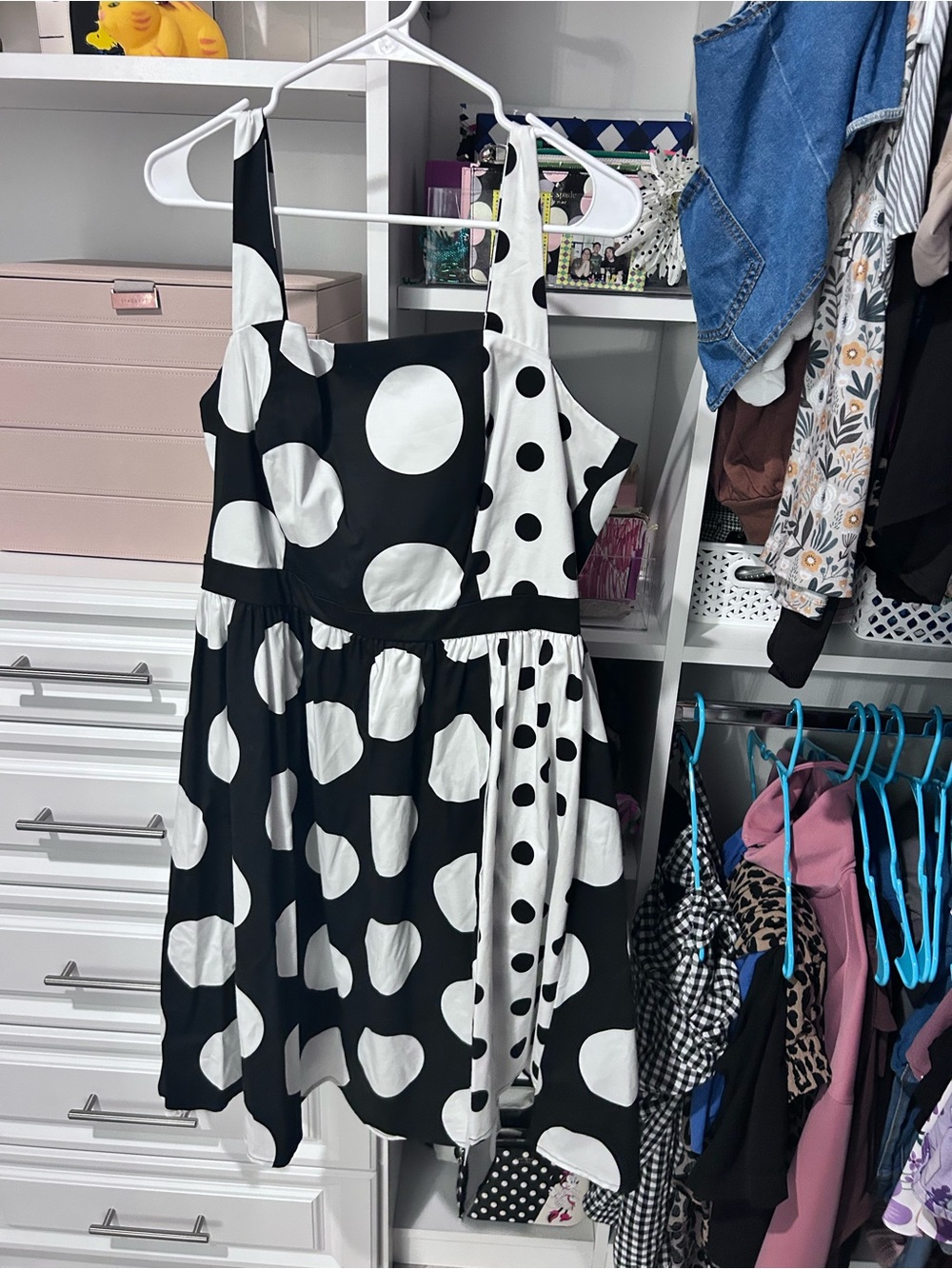 Disney Dress Shoppe Black and White Polka Dot Dress